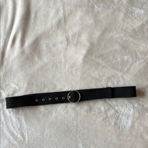 Black adjustable gothic webbing belt